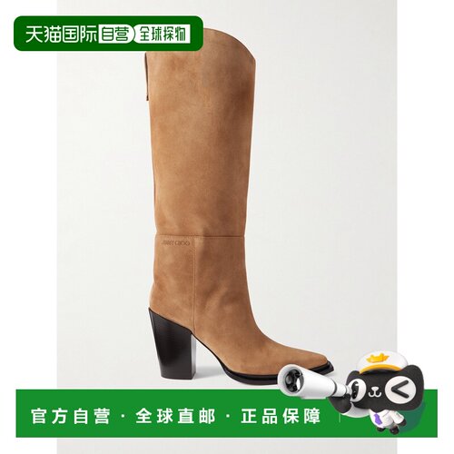 1h可退 美国直邮Jimmy Choo 周仰杰 女士 Cece 80 绒面革及膝靴子