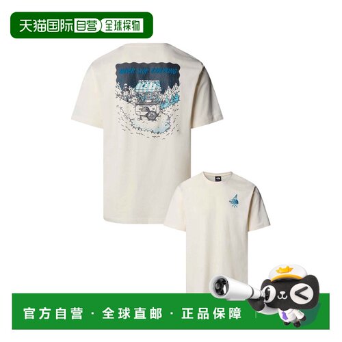 自营欧洲直邮The North Face北面 Powder Days男士沙丘白棉圆领短