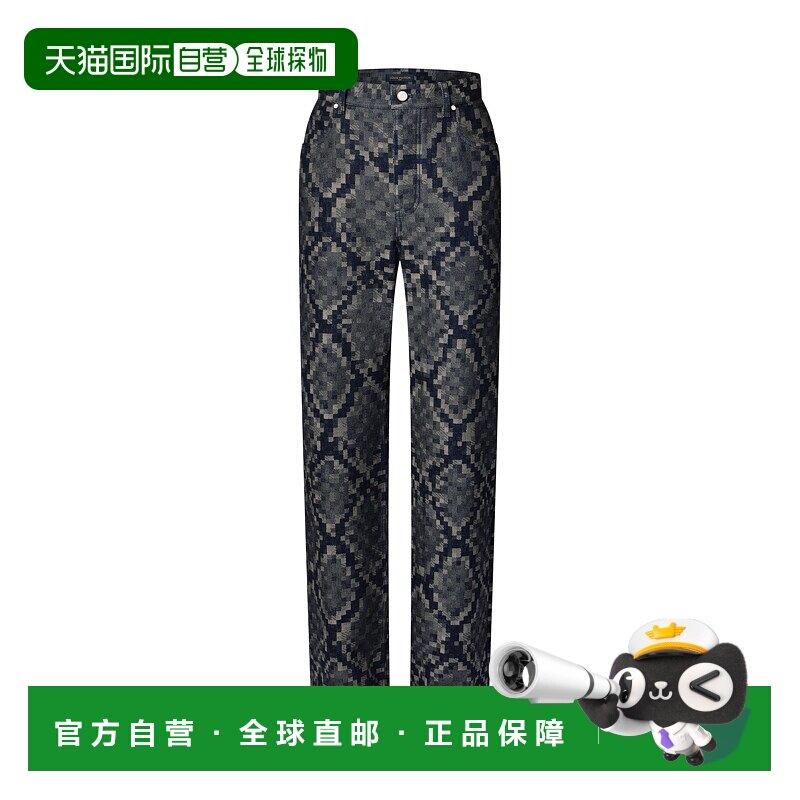 1h可退 欧洲直邮LV (2025新品) Pantalon droit en denim graphiq