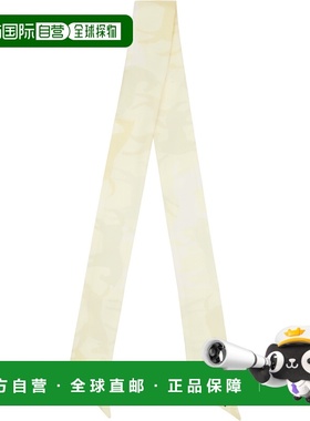 香港直邮Jil Sander 吉尔 桑达 女士 灰白色 Printed Silk 围巾 J