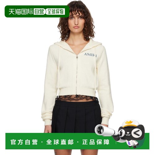 1h可退 香港直邮AMIRI 女士 灰白色 Hope And Dreams 连帽衫 AWTO