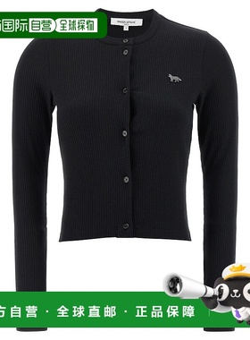 1h可退 香港直邮MAISON KITSUNE 女士 ' 黑色毛线衫 PW00512KJ013