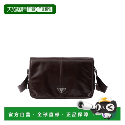 香港直邮PRADA 男士单肩包 2VD0732CYRVOOOF01D6 CO 黑色 翻盖单