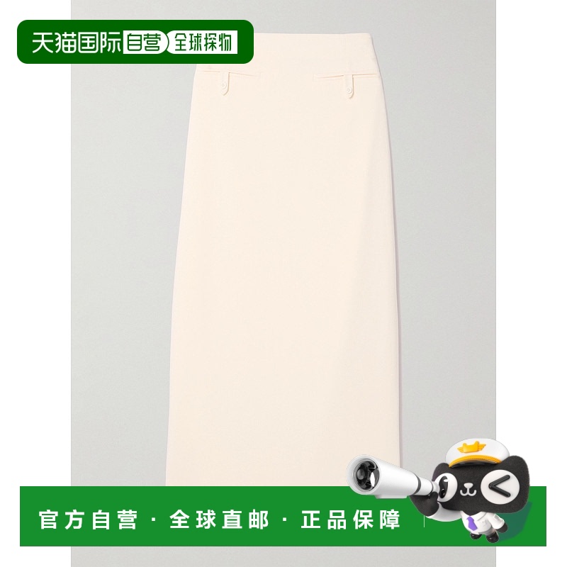1h可退 香港直邮Staud 女士 Smith 绉纱中长半身裙 2674178ECR