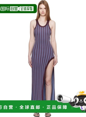 1h可退 香港直邮Rabanne 女士 蓝色 & 酒红色连衣裙 26PMRO248ML0