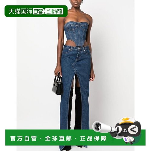 香港直邮David Koma 牛仔短款抹胸 PF23DK71DT