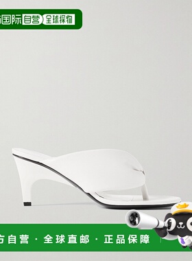 1h可退 香港直邮The Attico 女士 Rem 填充棉皮质凉拖 247WS756L0