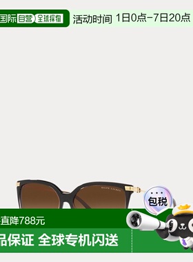 自营欧洲直邮Ralph Lauren拉夫劳伦 Stirrup女士黑色渐变醋酸太阳