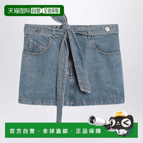 1h可退 香港直邮The Attico 女士 浅蓝牛仔迷你半身裙 260WCR0015