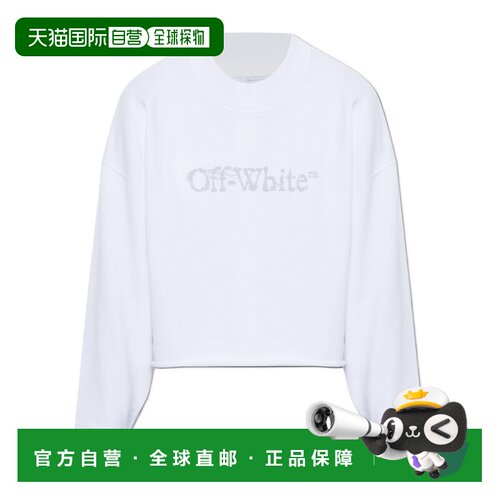 香港直邮OFF-WHITE 女士针织衫 2FE00514TW222 AW2026 白色 短款