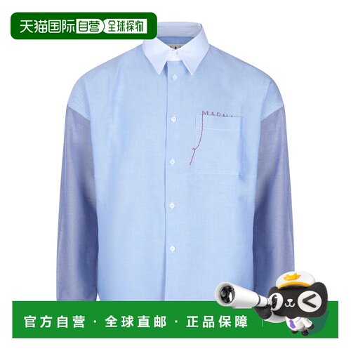 1h可退 香港直邮Marni 玛尼 男士 徽标刺绣衬衫 CUMU0061S8UTC566