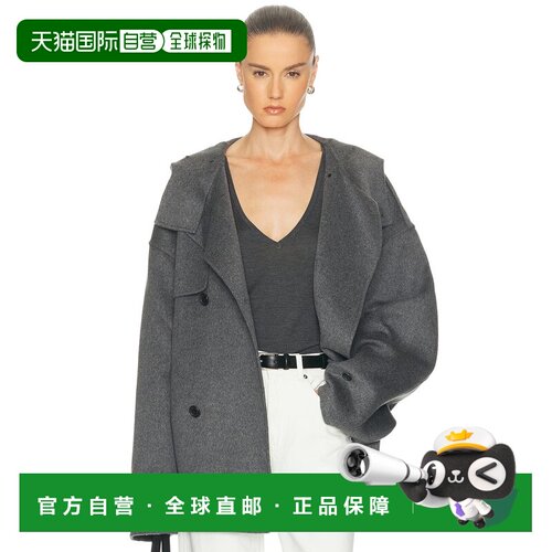 1h可退 香港直邮J.W. Anderson 女士 宽松款双排扣大衣 CO0343PG1