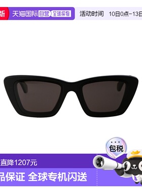 1h可退 香港直邮alaia 女士 00 全黑灰色醋纤太阳眼镜 AA0070S1