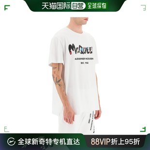 白色男士 T恤 香港直邮ALEXANDER MCQUEEN 99新未使用 727285