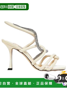 1h可退 香港直邮Jimmy Choo 周仰杰 女士 logo高跟凉鞋 LONNIE90A