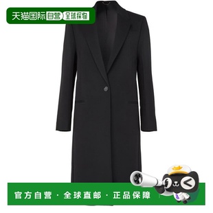 自营欧洲直邮Toteme Outerwear女士黑色羊毛单排扣长款大衣