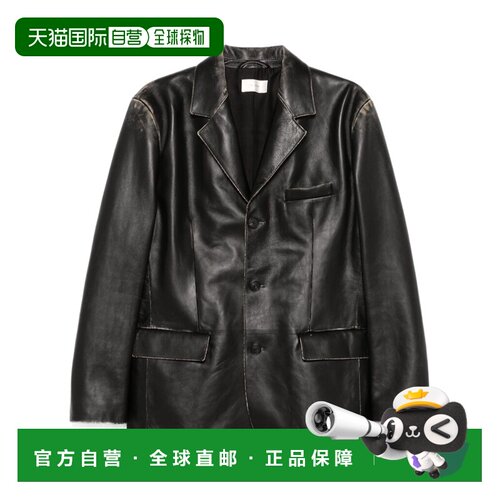 1h可退 香港直邮THE ROW 男士夹克 793L274BLK SS2025 黑色 长袖