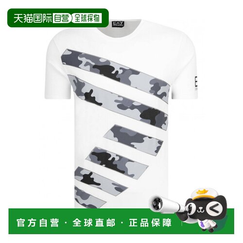1h可退 香港直邮EA7 EMPORIO ARMANI 男士T恤 3GPT25PJP6ZWHITE