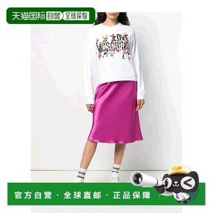 香港直邮Moschino W630622M4055 logo花卉刺绣卫衣