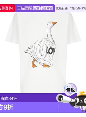 1h可退 香港直邮Moschino 莫斯奇诺 男士 and Polos T恤白色T恤 0