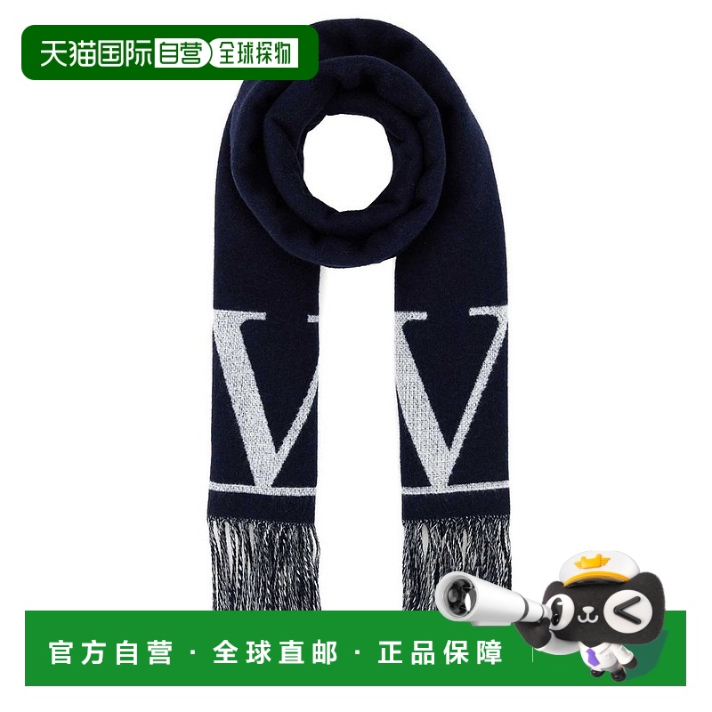 香港直邮Valentino 华伦天奴 男士 VLogo 标志性磨边围巾 5Y2ER03