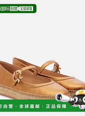 香港直邮Gianvito Rossi 吉安维托 罗西 女士 Elda 金属感皮质麻