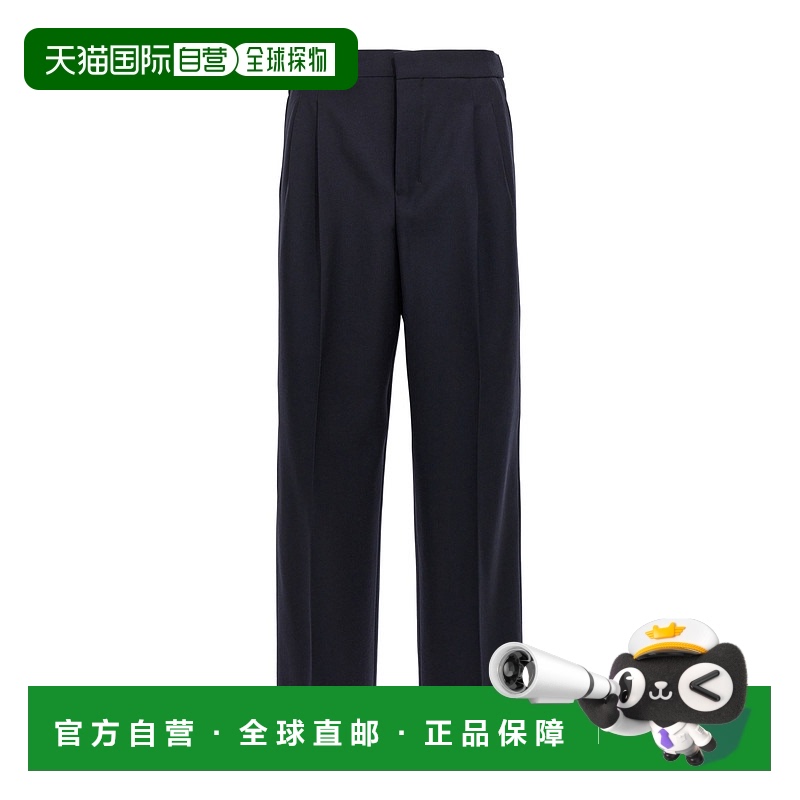 香港直邮Ami Paris 男士 前褶休闲裤 HTR429WV0026阔腿裤
