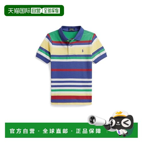 香港直邮Polo Ralph Lauren Polo 拉夫 劳伦 男童 条纹棉质网纱Po