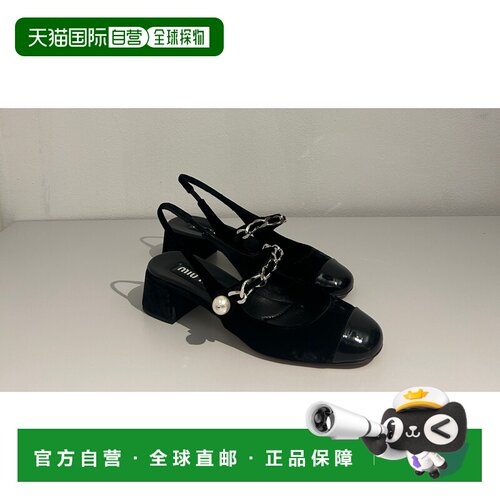 香港直邮Miu Miu 圆头高跟凉鞋 5I045E 3LQC