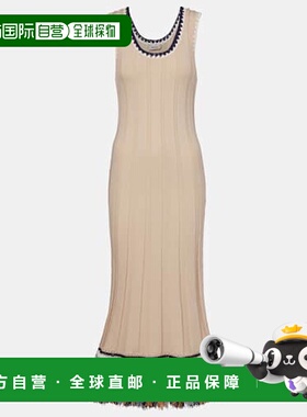 香港直邮Simkhai 女士 Julianna 棉质羊绒中长连衣裙