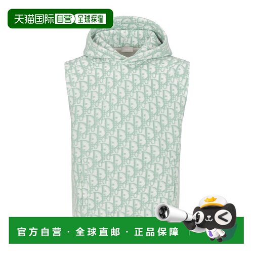 香港直邮Dior Oblique连帽无袖卫衣 483J647A0907迪奥新款