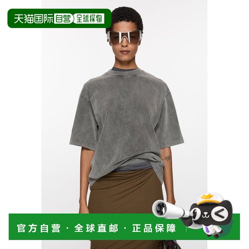 自营欧洲直邮Acne Studios  FW25男女通用水洗黑棉T恤成衣短袖