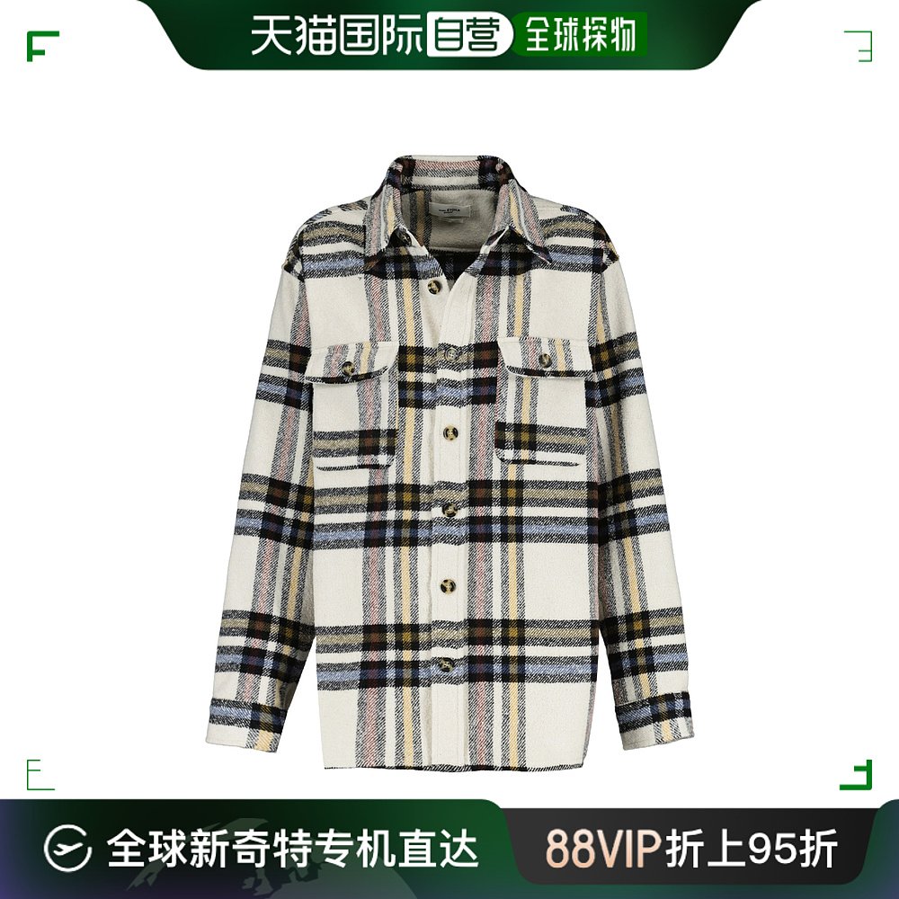 香港直邮Isabel Marant Etoile格纹羊毛夹克 VE183722A013E