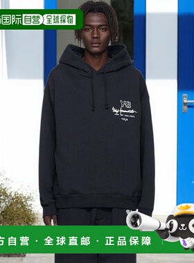 香港直邮Y-3 男士 黑色 Graphic FT 连帽衫 KB2604