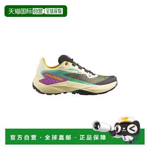 自营欧洲直邮Salomon Genesis女士透明黄/黑色纺织品缓震越野跑鞋