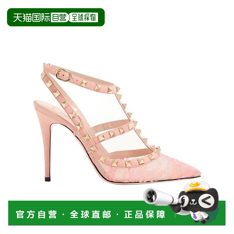 香港直邮Valentino rockstud 蕾丝高跟凉鞋 WS0393IQT