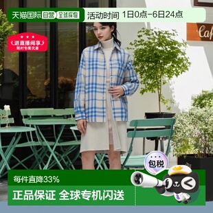 衬衫 棉混纺格纹满印单排扣长袖 Burberry博柏利男女同款