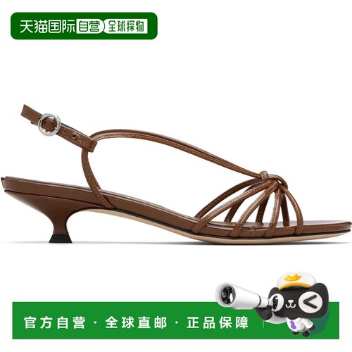 1h可退 香港直邮aeyde 女士 棕色 Amara Patent Leather 凉鞋 A11