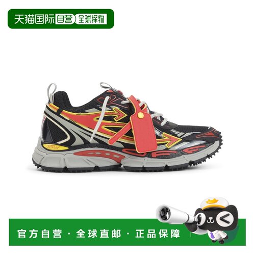 香港直邮off-white 男士 M-BE RIGHT BACK 黑色珊瑚红红色网纱运