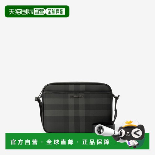 自营欧洲直邮Burberry博柏利 Muswell女士炭灰色棉混纺斜挎包