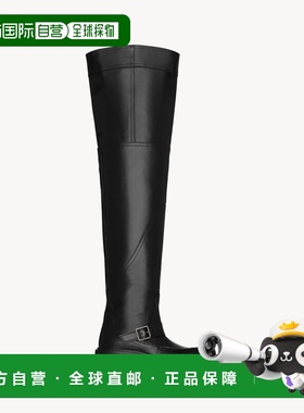 自营欧洲直邮YSL圣罗兰 JOE系列男士黑色小牛皮方头靴子长靴