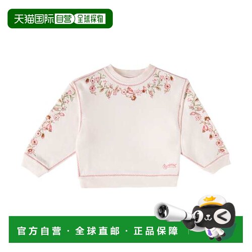 1h可退 香港直邮Bonpoint 女童 Dolores 刺绣棉质运动衫童装卫衣