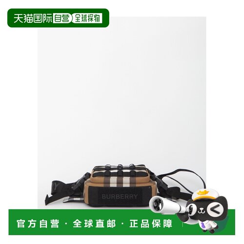 1h可退 香港直邮BURBERRY 男士斜挎包 80609481 SS2025 黑色 Padd