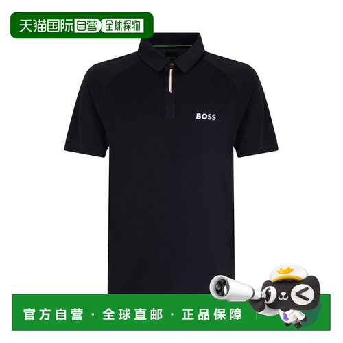 香港直邮BOSS 男士POLO衫 50554554001 SS2026 黑色 PL_GOC PADDY