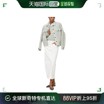 香港直邮Brunello Cucinelli 牛仔弧形中长半身裙 M0H43G3577C600