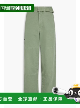 香港直邮Lemaire 男士 束带棉质斜纹呢长裤 PA1050LD1002GR638HED