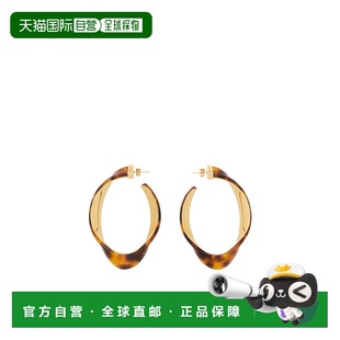 836821Y1591耳钉耳坠 扭曲玳瑁环形耳环 香港直邮Saint Laurent