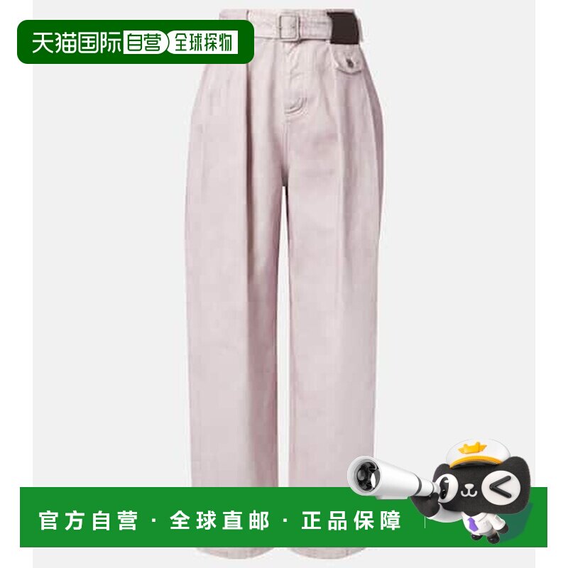 1h可退 香港直邮LOEWE 罗意威 女士 束带阔腿牛仔裤 pink粉色 舒