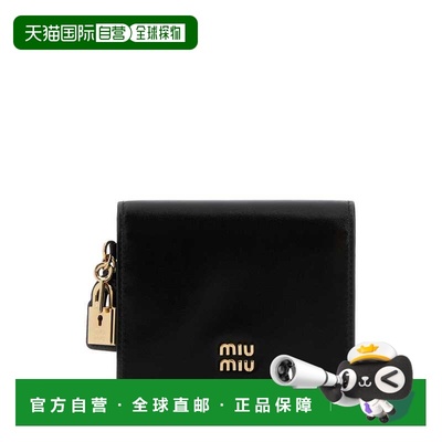 1h可退 香港直邮Miu Miu 缪缪 女士 黑色皮革钱包 5MV2042IGA
