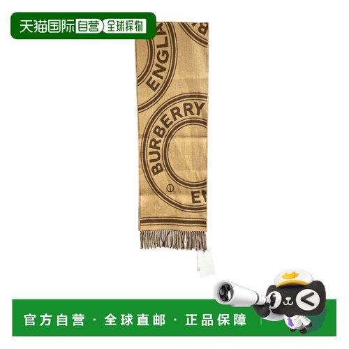1h可退 香港直邮BURBERRY/博柏利 女士 字母印花围巾 25FW配饰
